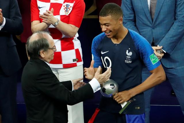 Russie 2018 : Kylian Mbappé, meilleur jeune joueur de la coupe du monde