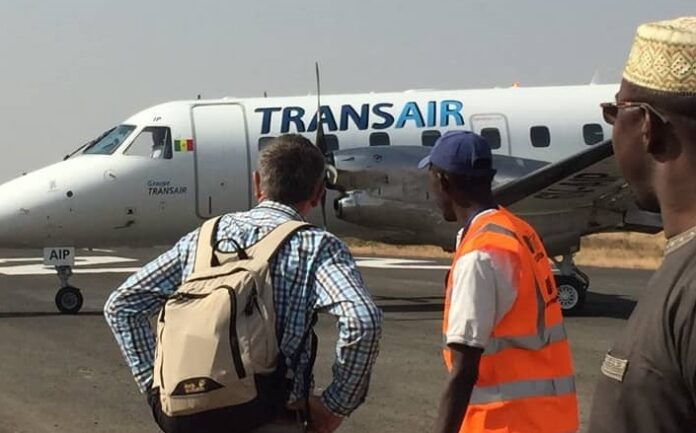 Accident : Incendie dans un avion de Transair
