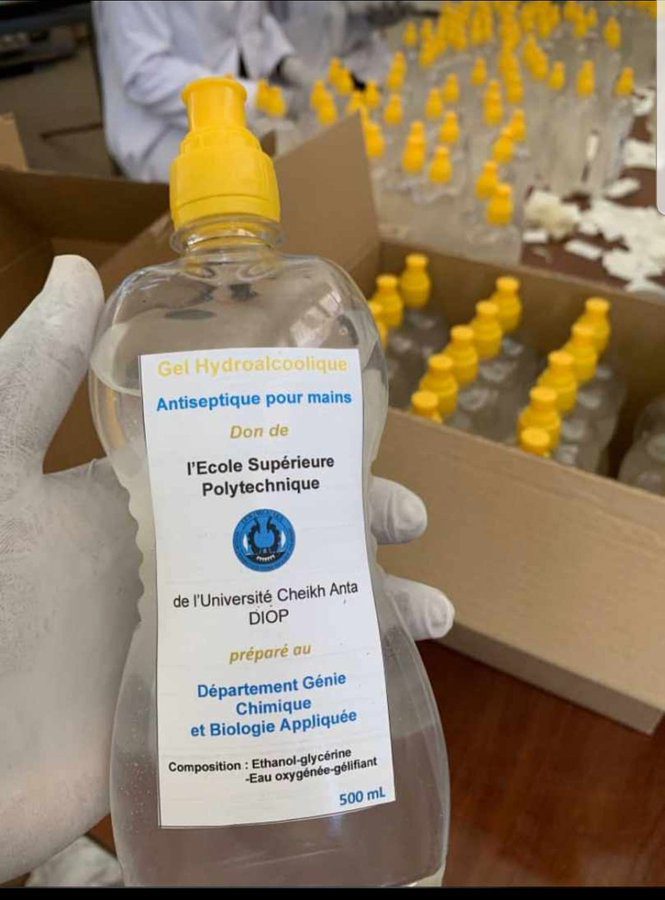 Lutte contre le COVID-19 : L’ESP produit son propre gel hydroalcoolique