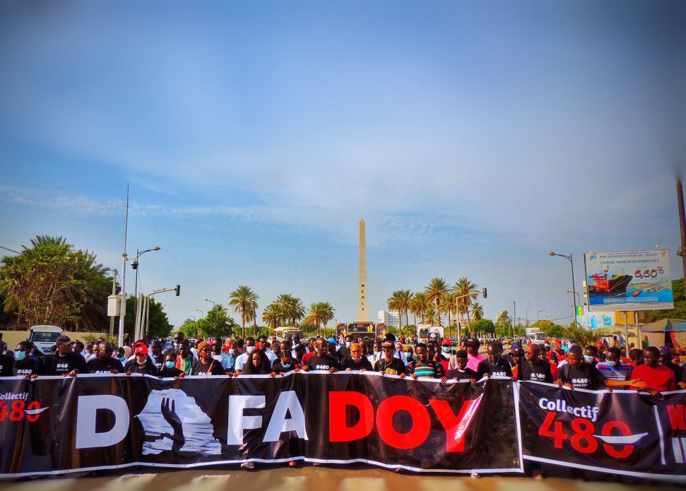 Sénégal : Le Collectif 480 a marché samedi, à la mémoire des victimes de l’émigration irrégulière