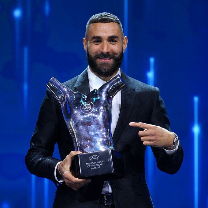 Favori du Ballon d’Or, Karim Benzema sacré meilleur joueur UEFA de l’année