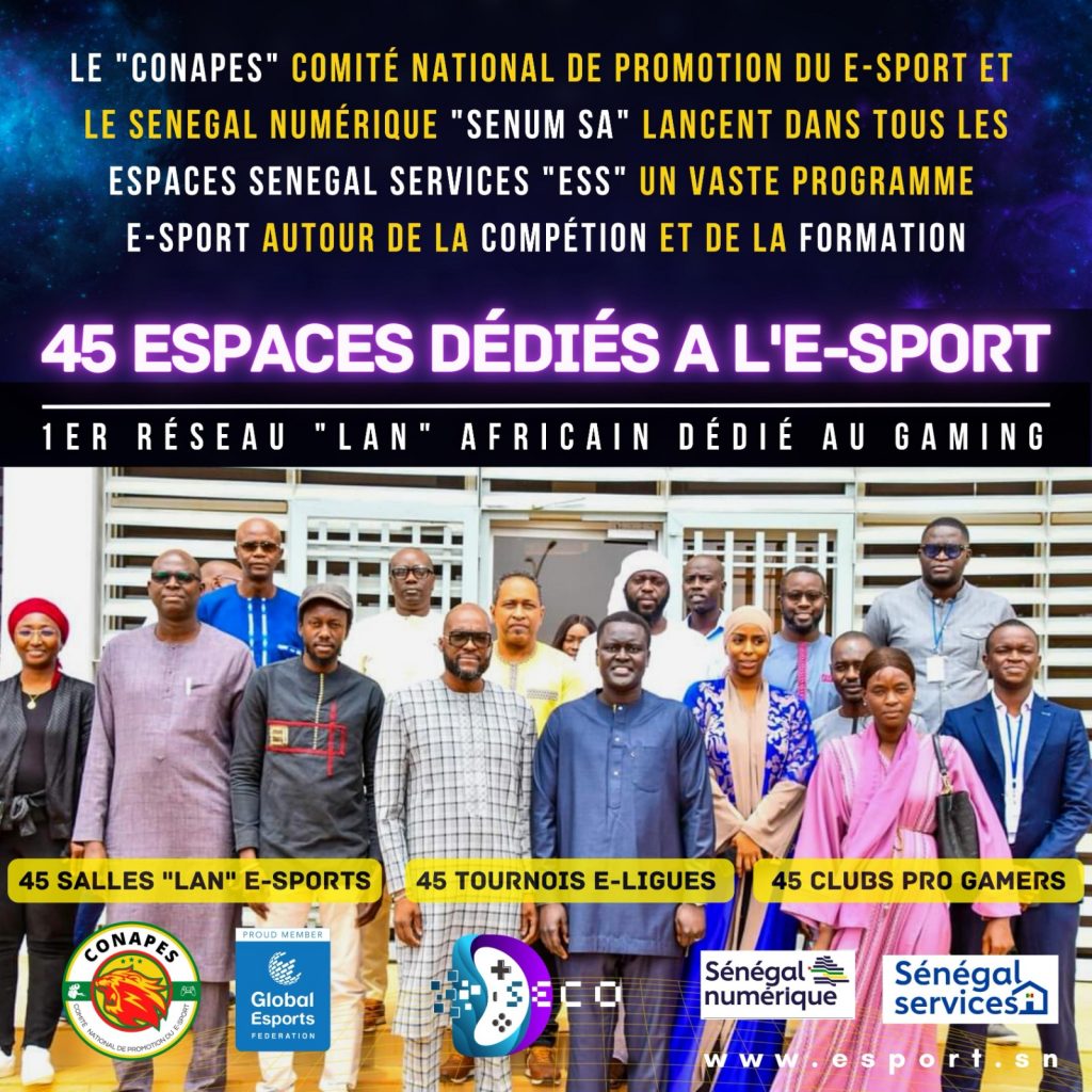 Promotion du E-Sport au Sénégal : Un réseau des Espaces Sénégal Services bientôt disponible dans les départements